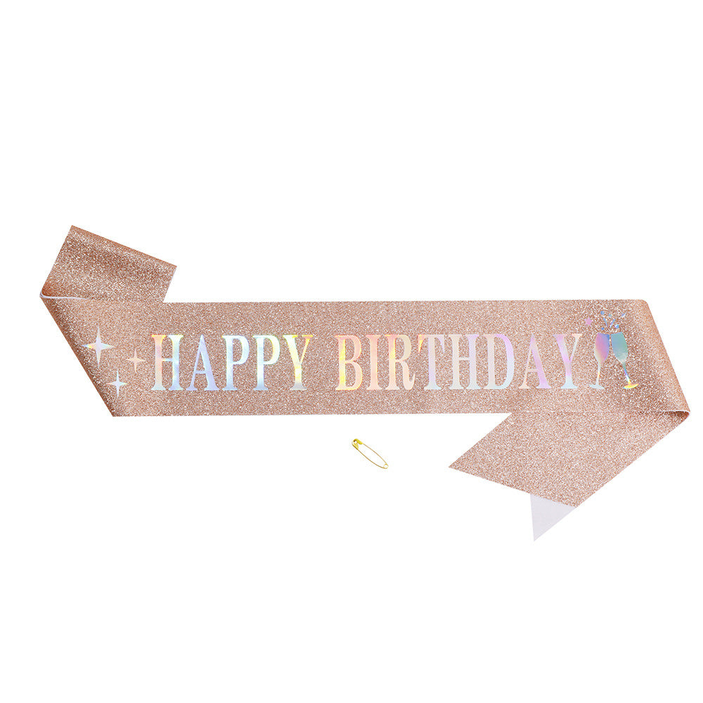 Damen Glitzernder Haarreif mit "Happy Birthday"-Aufschrift Brehn