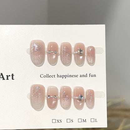 Premium Glitter Ombre Press-On Nail Art Set