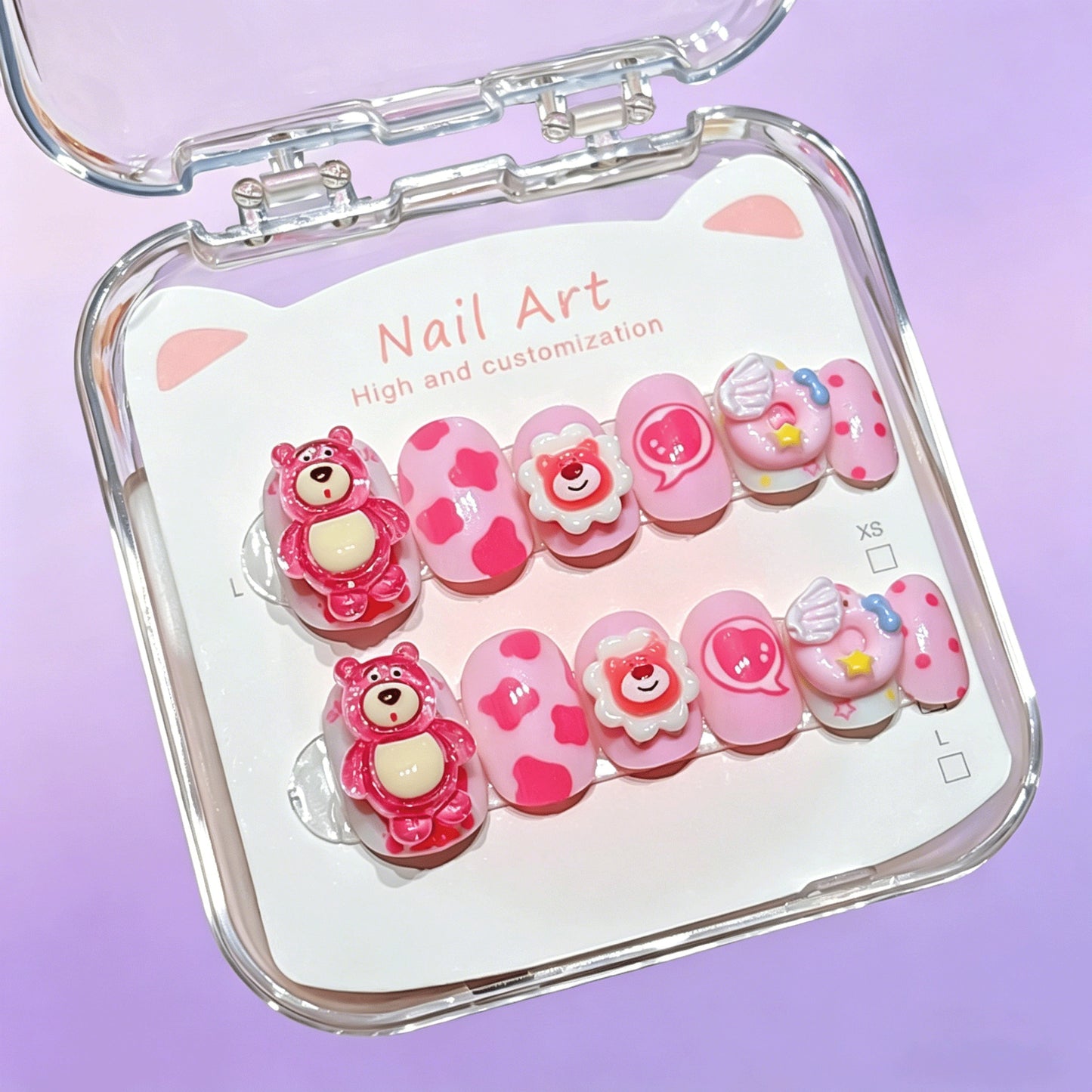 Benutzerdefiniertes cartoon-inspiriertes press-on Nagelkunst-Set Brehn
