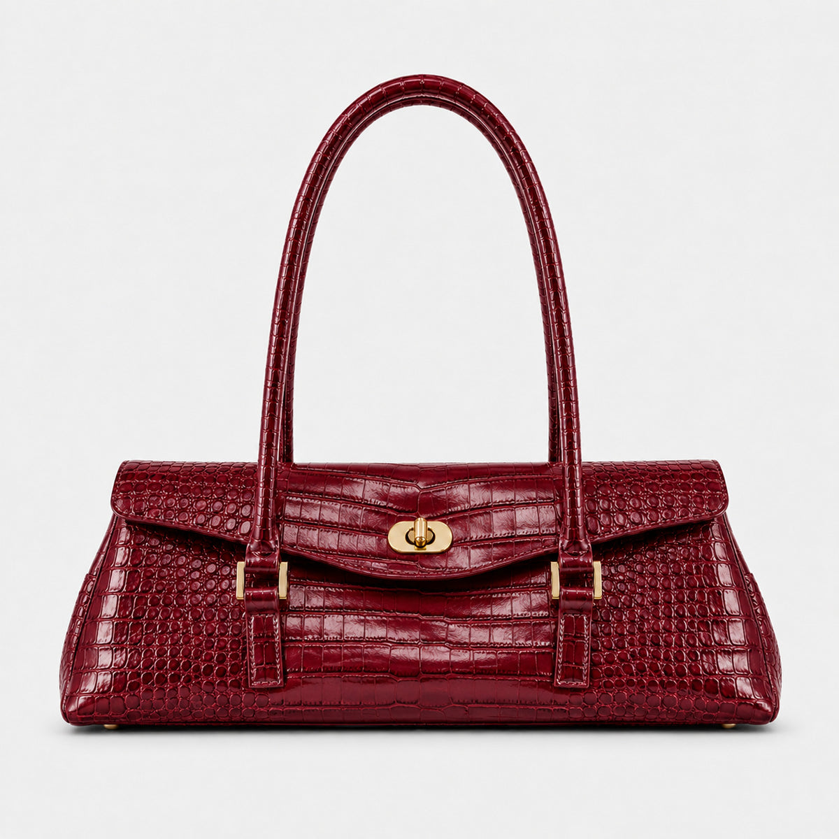 Elegante Krokodil-Optik Handtasche