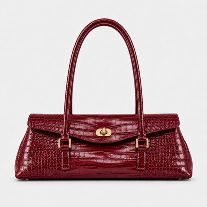 Elegante Krokodil-Optik Handtasche