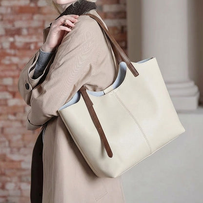 Strukturierte genarbte Leder Schultertasche