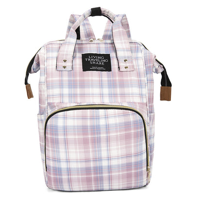 Karierter Muster Reisek backpack Brehn
