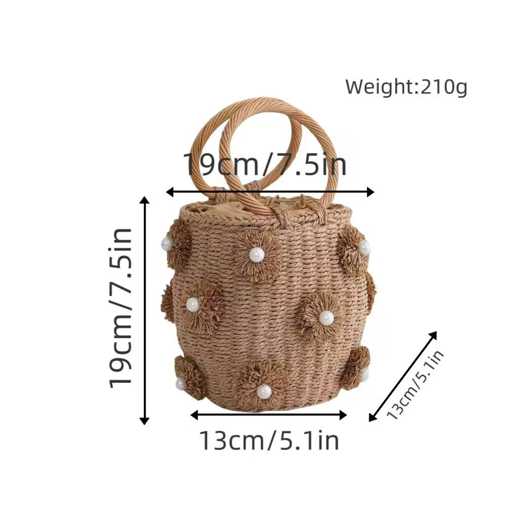 Raffinierte Handtasche mit Perlenapplikationen Brehn