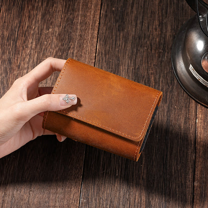 Klassische Lederfach Brieftasche