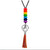 Bunter Perlen-Schlüsselanhänger Lanyard mit Quaste Brehn