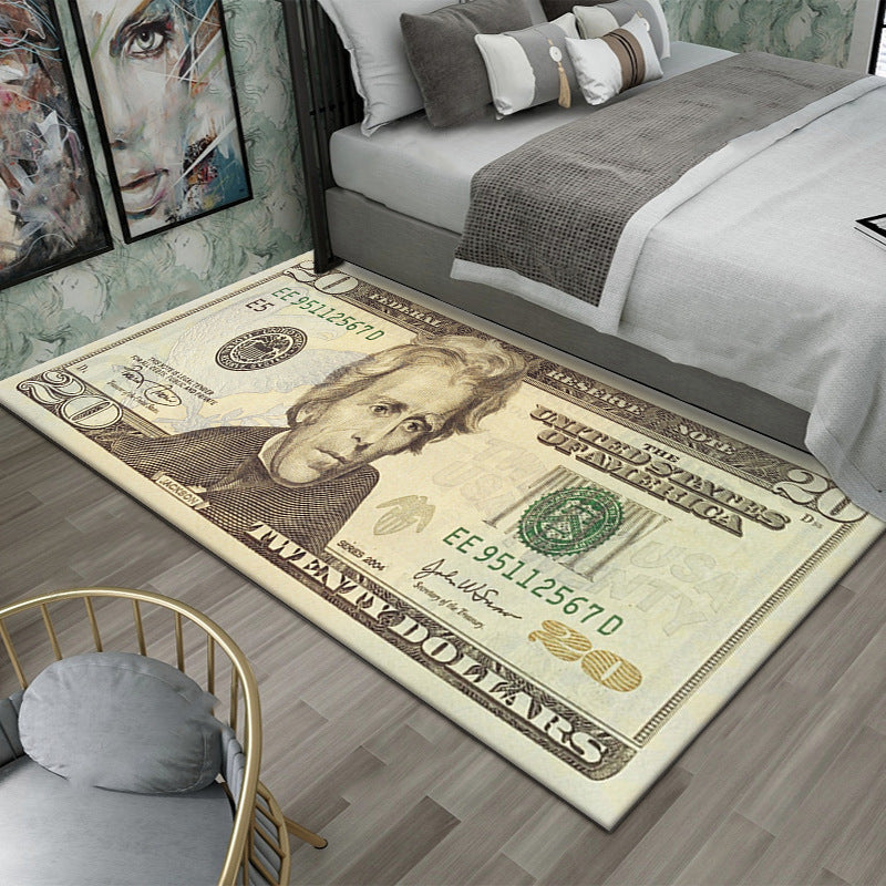 Dollar-Themen dekorativer Teppich
