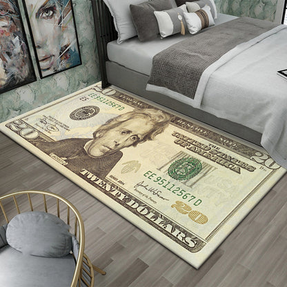 Dollar-Themen dekorativer Teppich