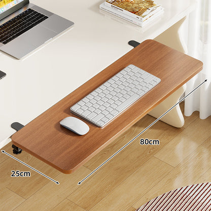 Unter-Desk Bambus Ausziehbare Arbeitsfläche Clamp-Montierte Tastatur- & Mausplattform