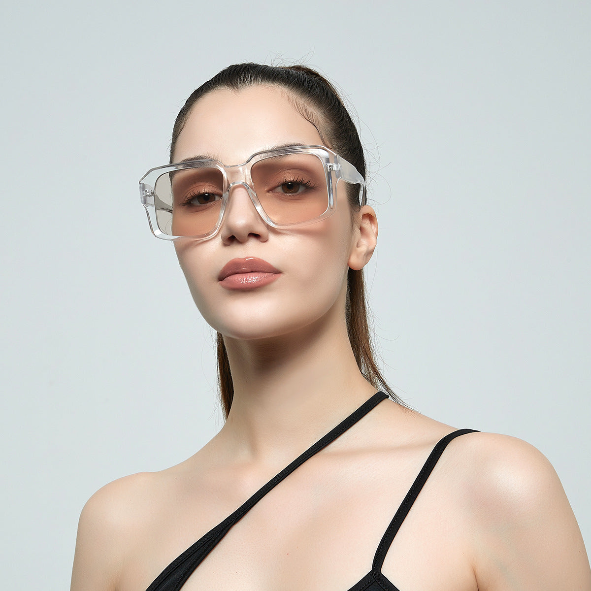 Damen modische quadratische Sonnenbrille im modernen Schildpatt-Design Brehn