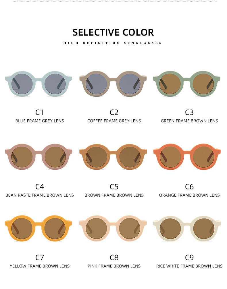 Damen stylische runde Sonnenbrille mit modernem Kunststoffrahmen Brehn