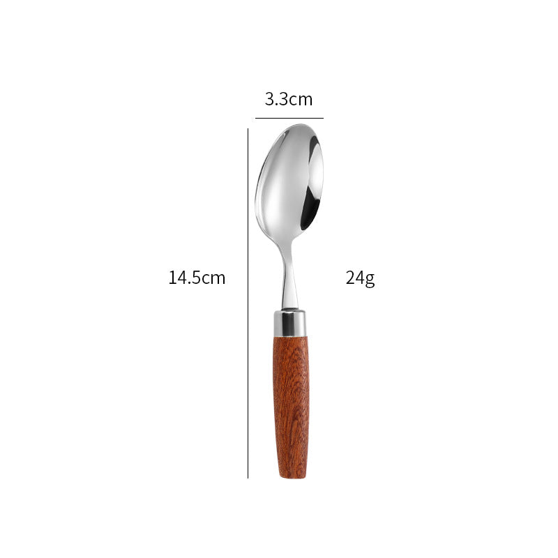 Eleganter Dessertlöffel mit Ergonomischem Holzgriff Brehn