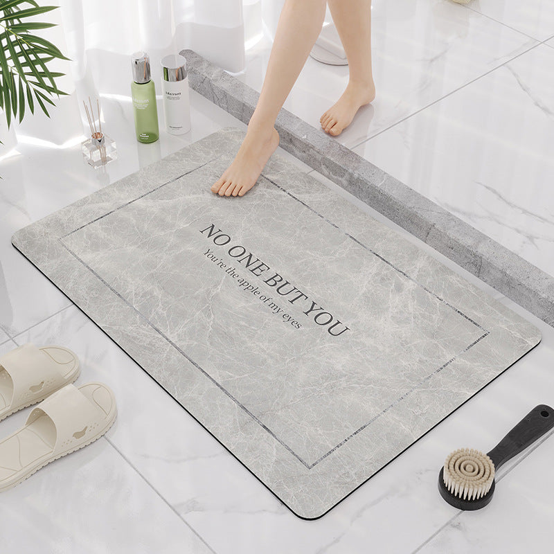 Elegante Marmor Design Badezimmermatte Brehn