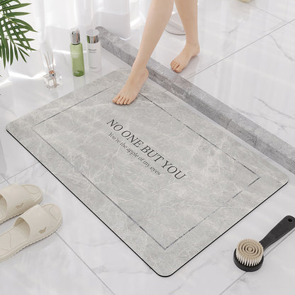 Elegante Marmor Design Badezimmermatte Brehn