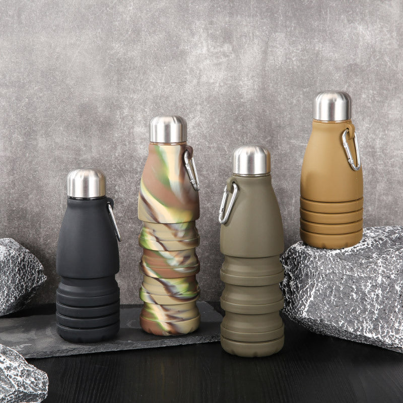 Damen zusammenfaltbare Silikon Wasserflasche Brehn
