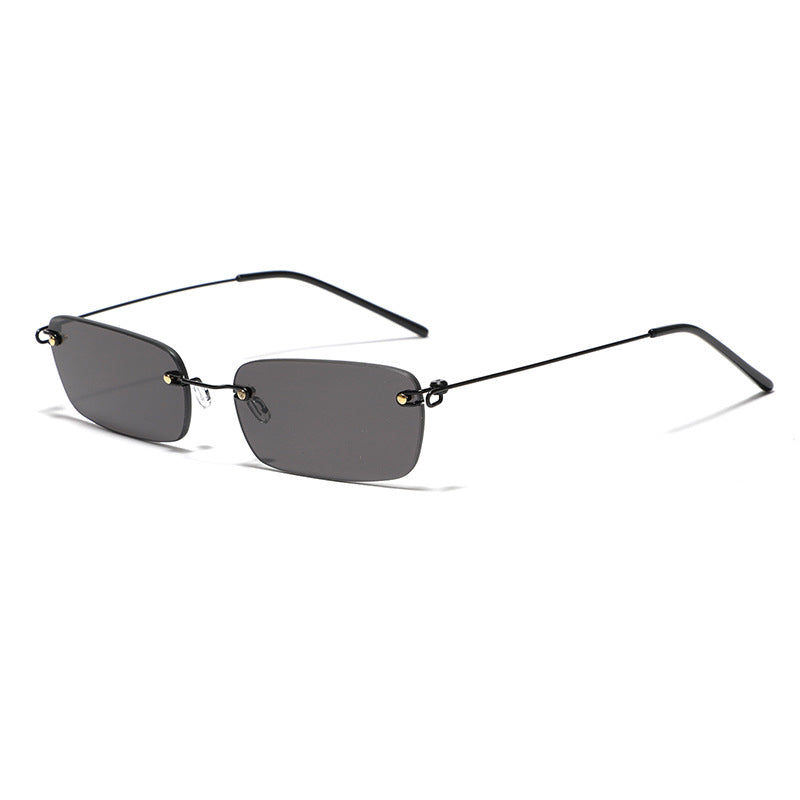 Damen stilvolle Rechteck-Sonnenbrille mit hochwertigem Metallrahmen Brehn