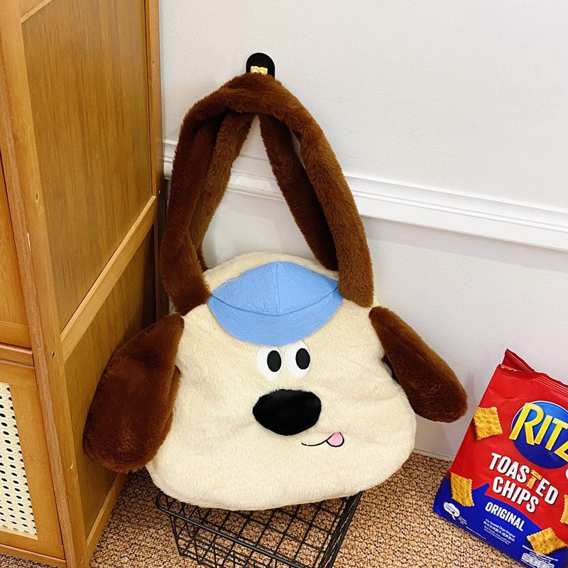 Plüsch Hundethemen Schultertasche