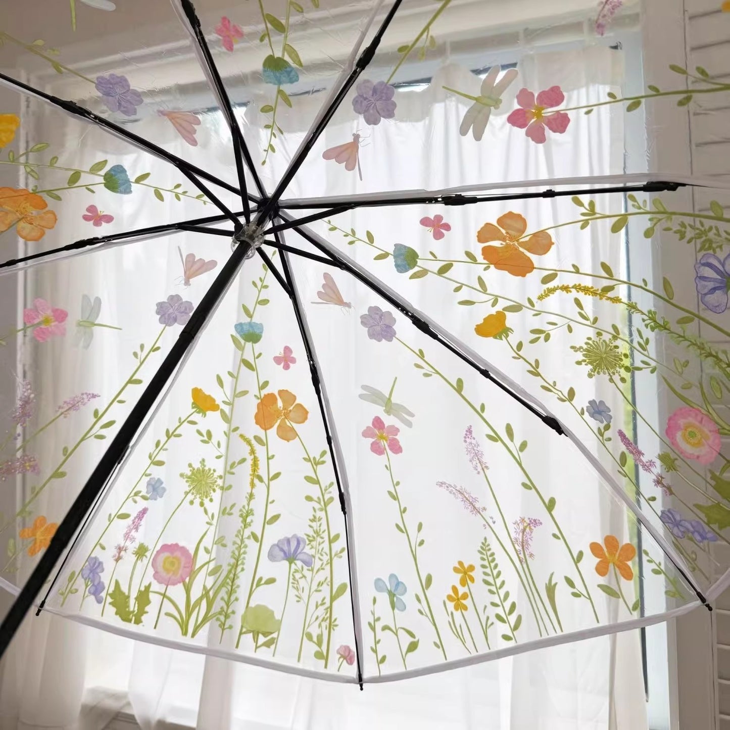 Damen Floral Motiv Regenschirm Brehn