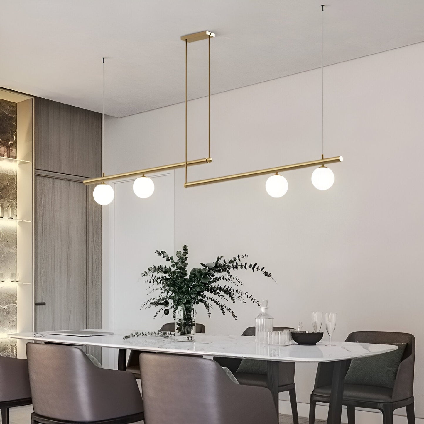 Brehn | Nordic Glass Linear Luxus Pendelleuchte
