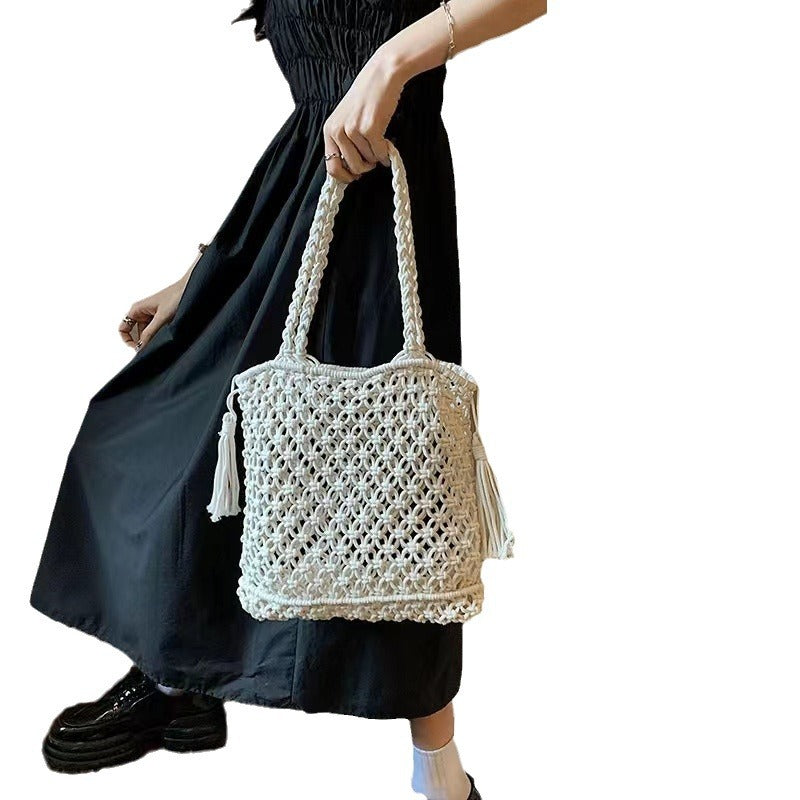 Handgeknüpfte Strandtasche mit Verspieltem Design Brehn