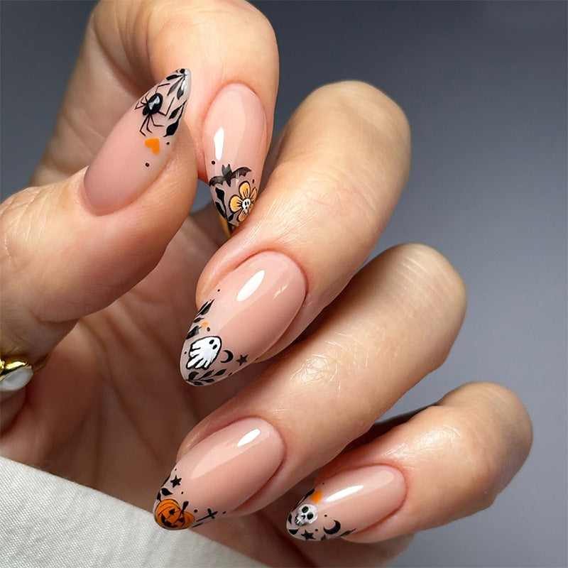 Künstlerisches thematisches Press-On-Nageldesign Brehn