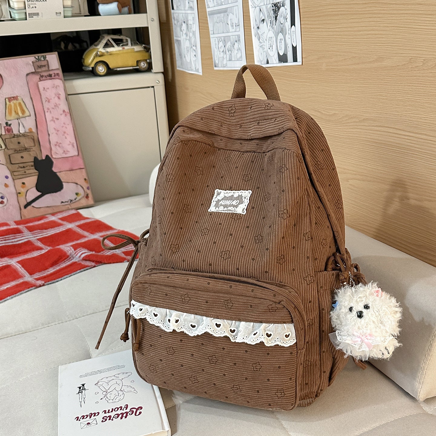 Dekorativer Verzierter Schulrucksack