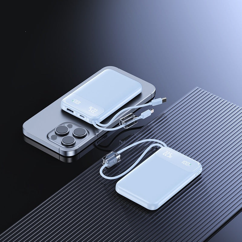 Slim Powerbank mit digitaler Ladestandanzeige und Schnellladefunktion Brehn