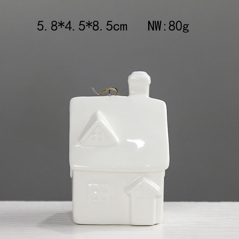 Dekorative Keramikhäuschen Figur Brehn