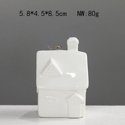 Dekorative Keramikhäuschen Figur Brehn