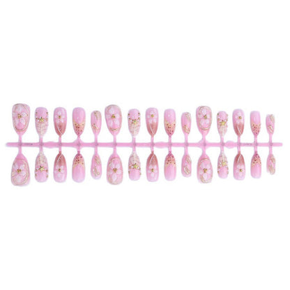 Verzierte Press-On-Nagelset