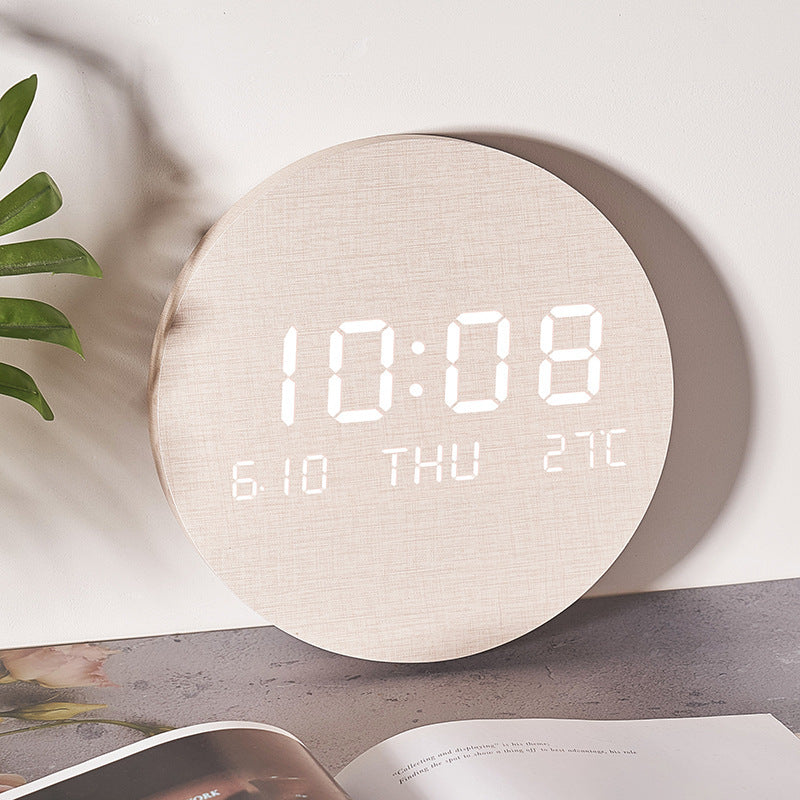 Runde Digitale Wanduhr mit Multifunktionaler Anzeige Brehn