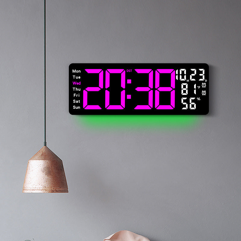 Digitaler Multifunktionswecker mit farbiger LED-Anzeige Brehn