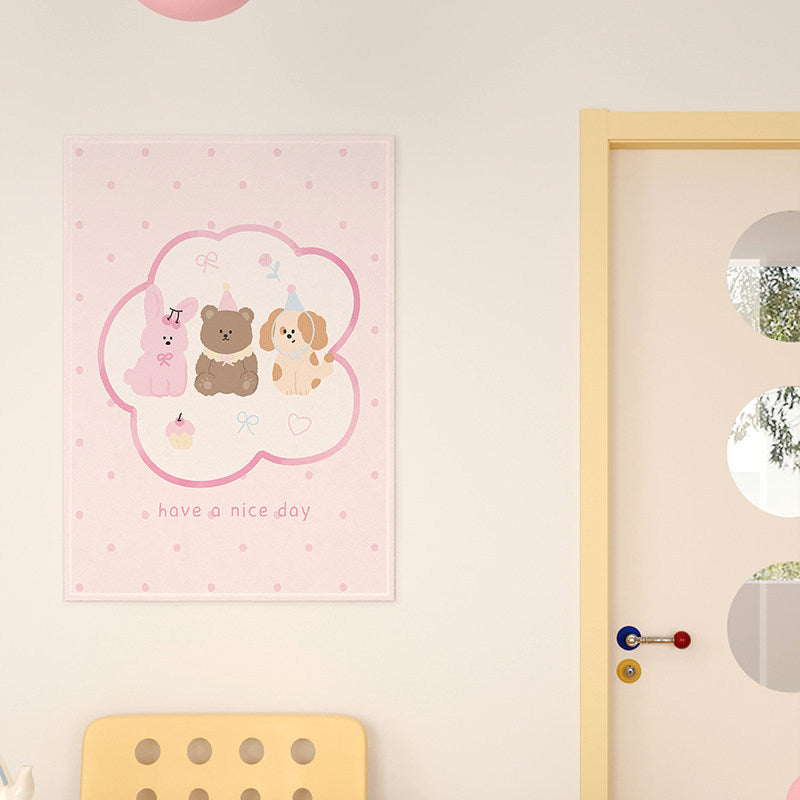 Cute Cartoon Mug Illustration Framed Wall Art Print for Kitchen & Nursery