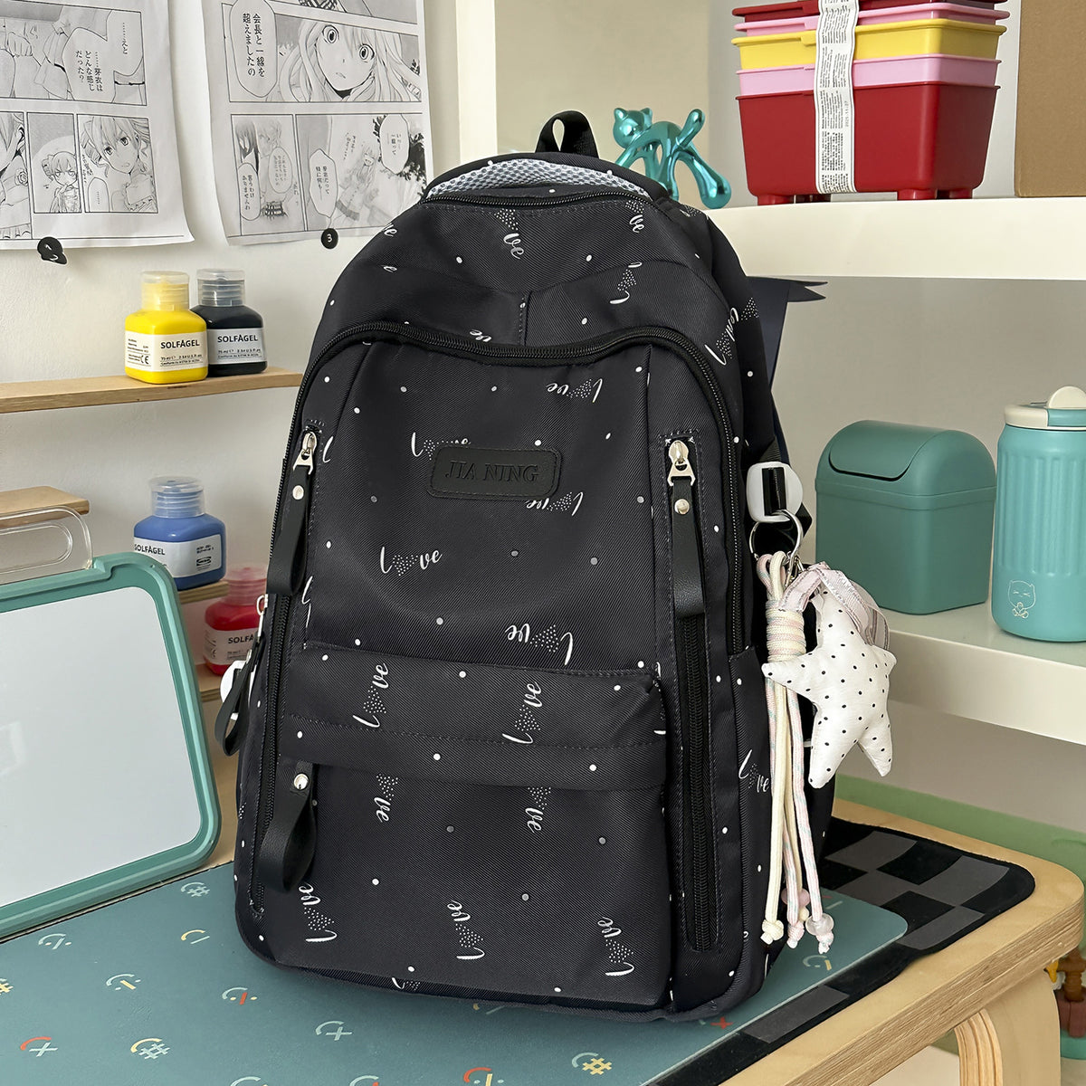 Stylische Love-Beschmückte Rucksack Brehn