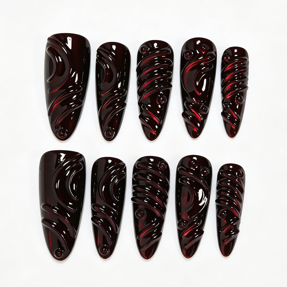 Künstlerische Stiletto-Nagelkunstverlängerungen Brehn