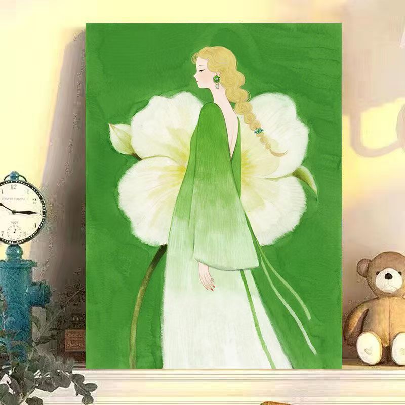 Künstlerische florale Illustrations-Leinwand-Kunstwerk Brehn