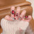 Premium Dekorative Press-On Nagelset mit Edelsteinakzenten Brehn