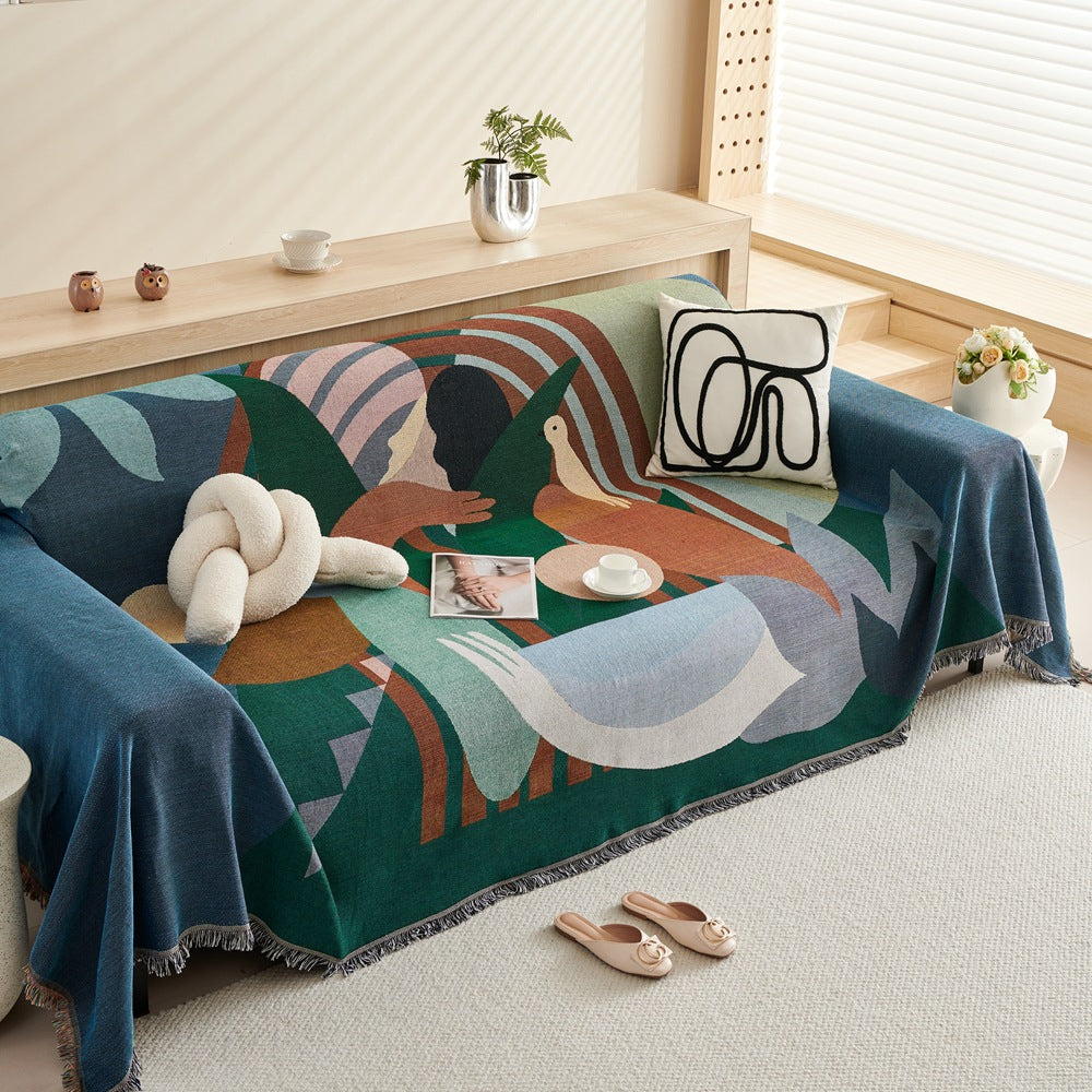Künstlerische geometrische Design-Wurfdecke