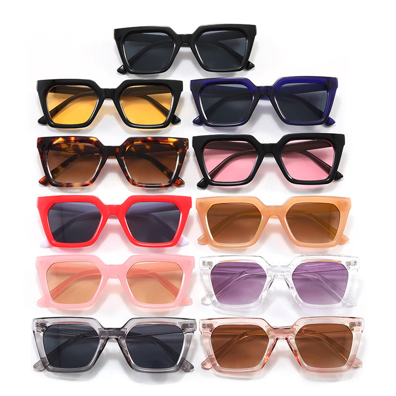 Damen moderne Designer-Sonnenbrille mit transparentem Rahmen Brehn