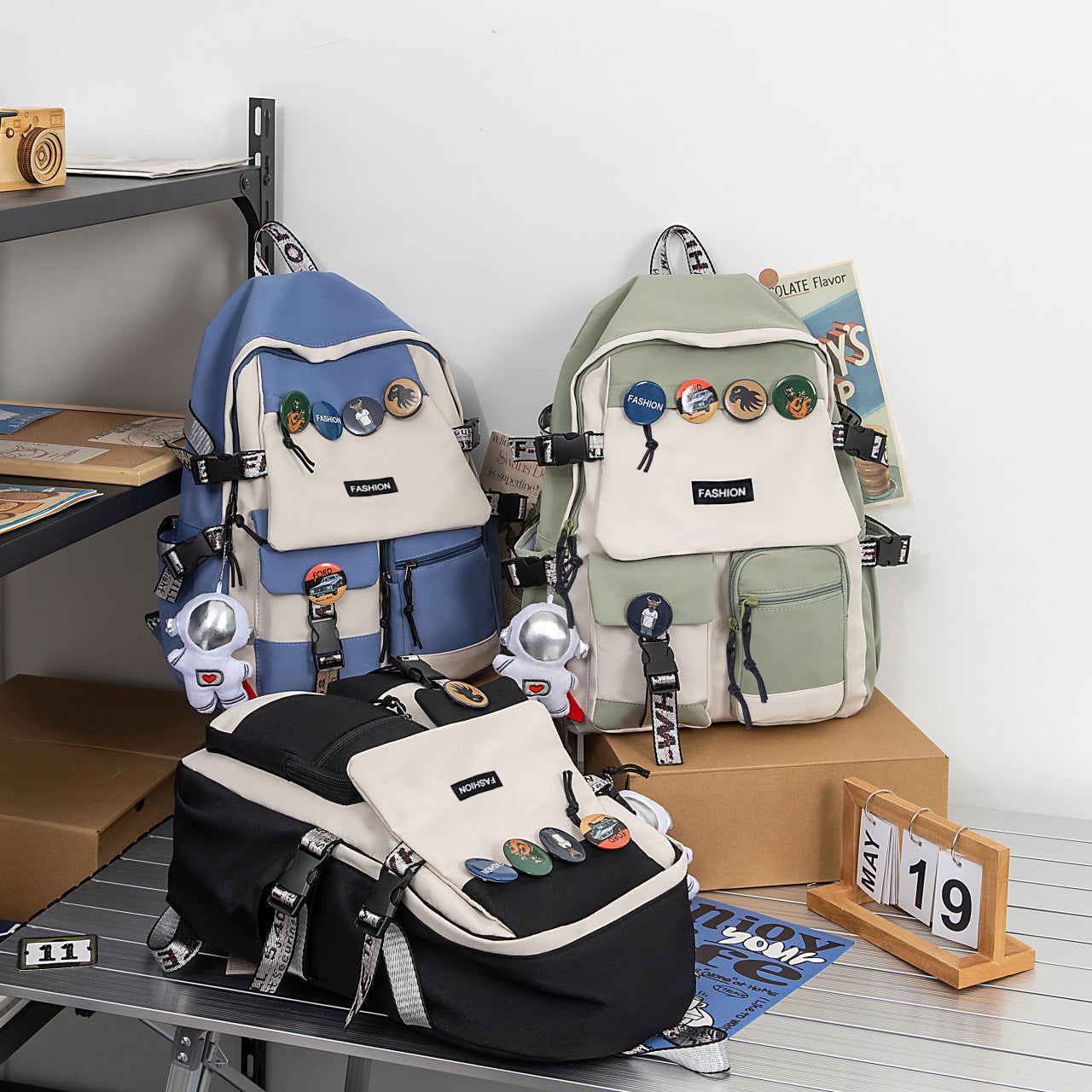 Moderner Rucksack mit Vielseitigen Fächern und Kreativen Applikationen Brehn