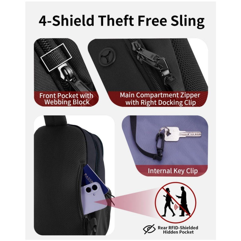 Ergonomischer Sling-Rucksack mit Organizer Brehn