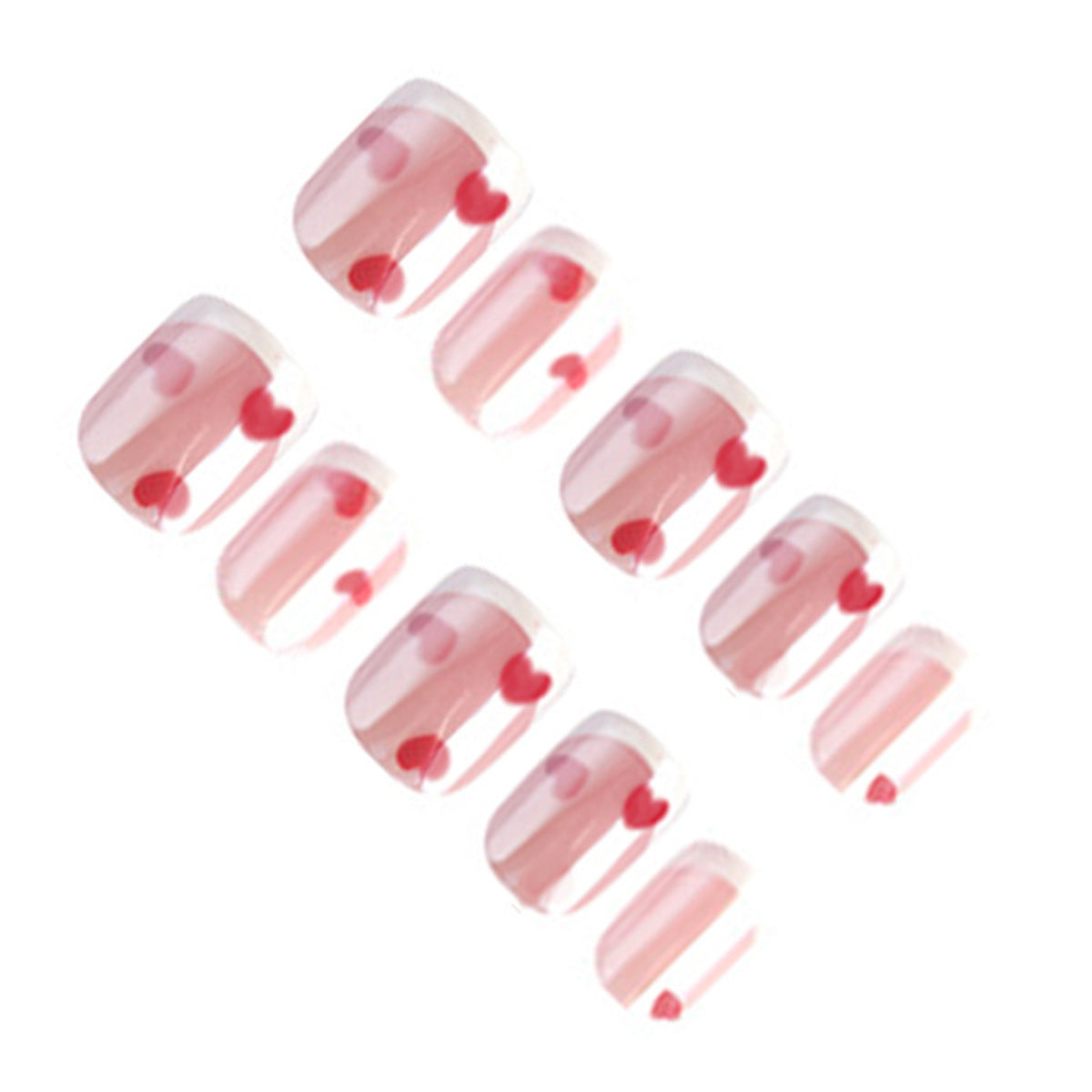 Herz-verzierte Nagelkunst-Set Brehn