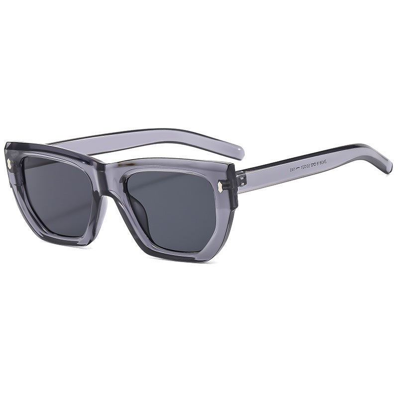 Damen Designer-Sonnenbrille mit modernem geometrischem Rahmen und UV-Schutz Brehn