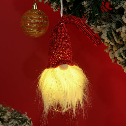 Niedliche LED Weihnachtsmann-Hängedekoration Brehn
