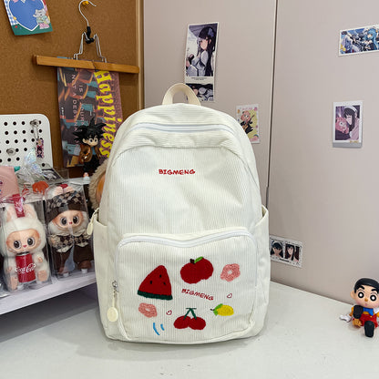 Stylische Bestickte Obstmuster Rucksack Brehn