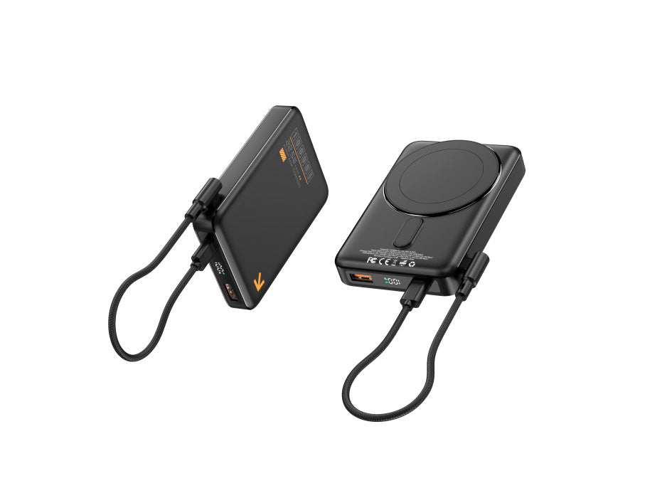 Tragbare Powerbank mit Induktiver Schnellladefunktion und Led-Anzeige Brehn