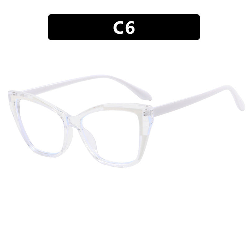 Damen Modische Cat-Eye Brille mit transparentem Rahmen Brehn