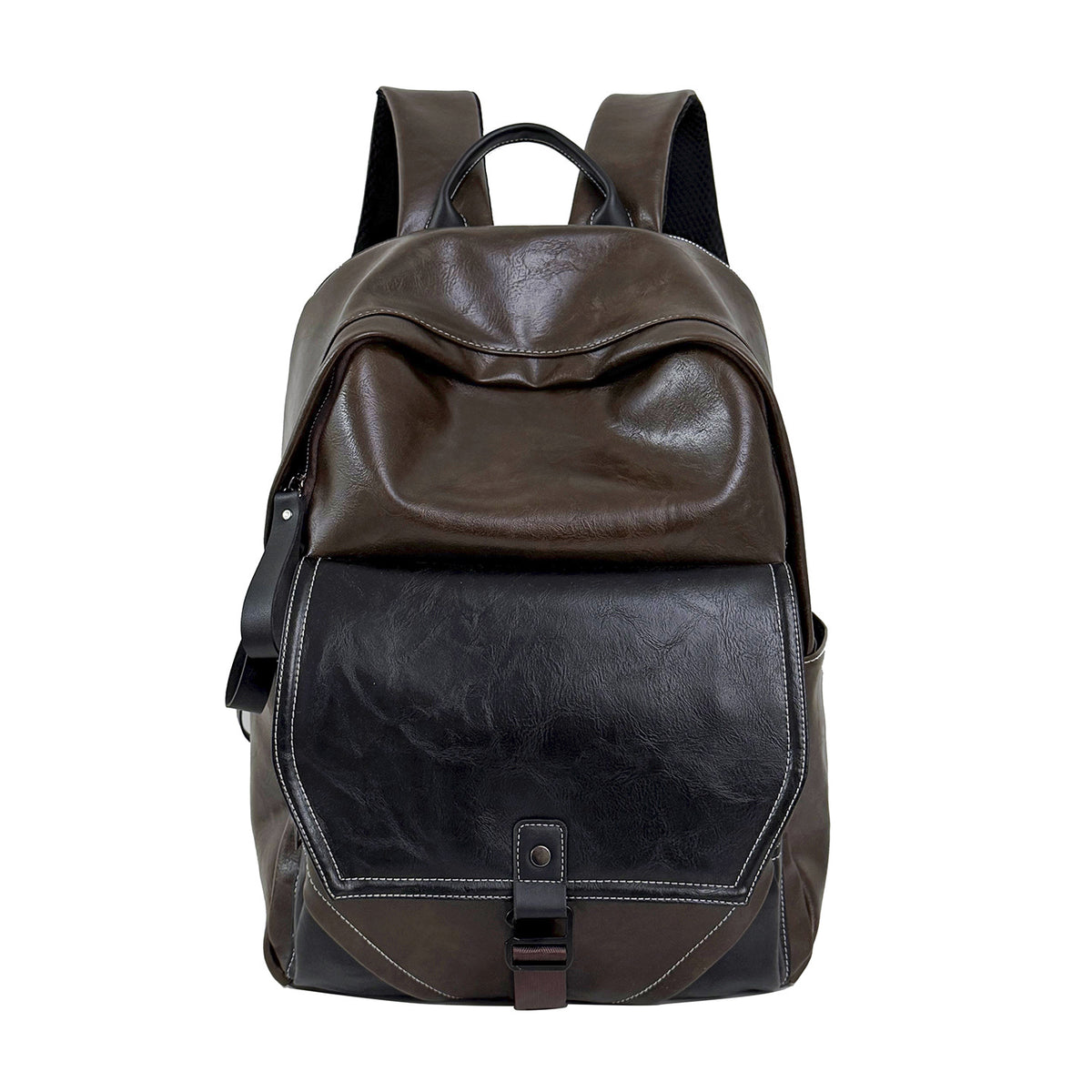 Stylischer Mehrfachfach-Leder-Laptop-Rucksack Brehn