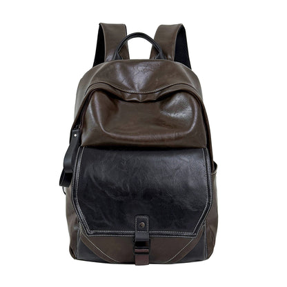Stylischer Mehrfachfach-Leder-Laptop-Rucksack Brehn