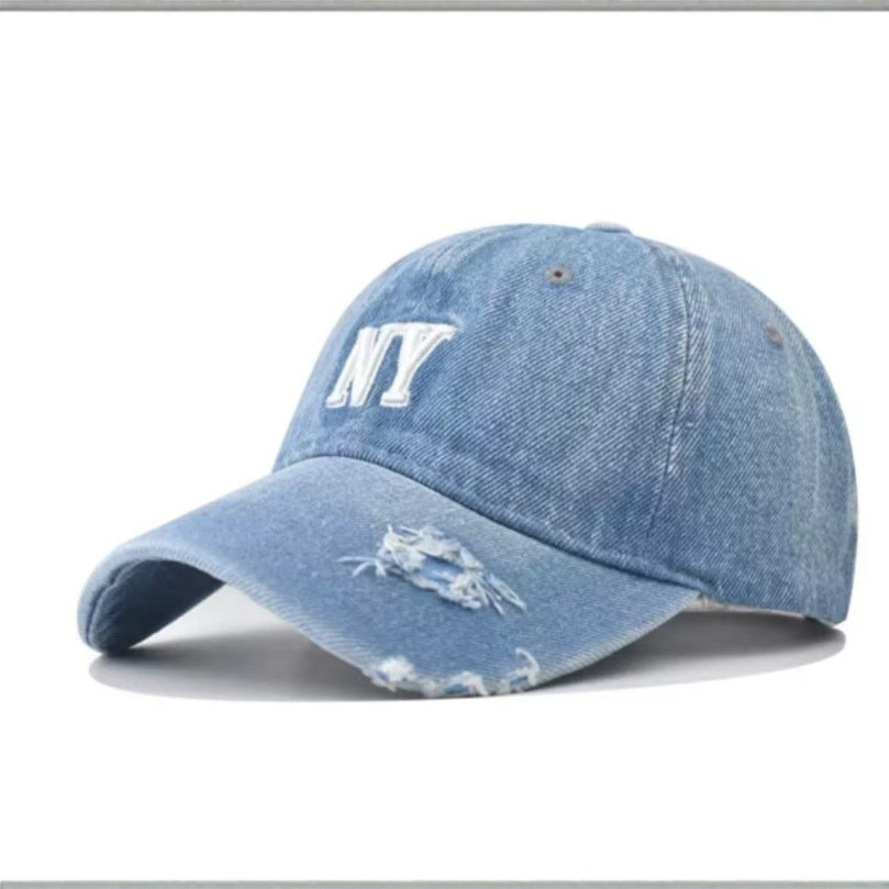 Damen Distressed Denim Baseball Cap Brehn 1784188163